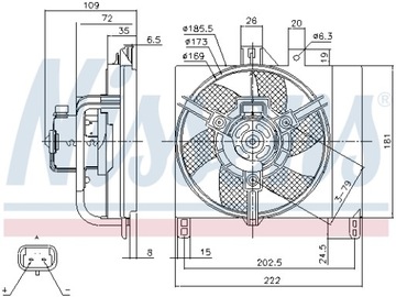 VENTILÁTOR CHLADIČŮ 85765 NISSENS