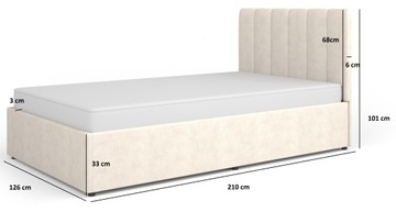 МОССА мебель 12 120x200 мягкая кровать с ящиком для спальни C82 bm