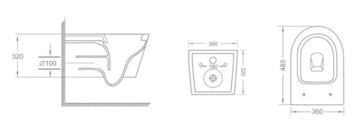 УНИТАЗ VELDMAN БЕЗОБЕДКА TORNADO VILA SEAT SLIM PREMIUM