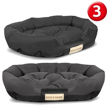 Корзина для кровати для собаки, водонепроницаемая + имя, 100x75 см, разные цвета