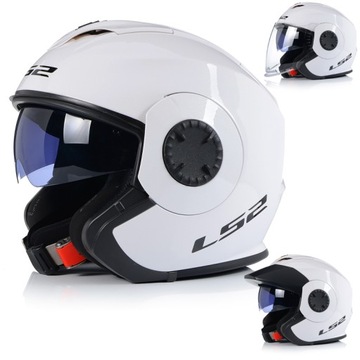 OTWARTY KASK MOTOCYKLOWY LS2 OF570 BIAŁY rozm.S