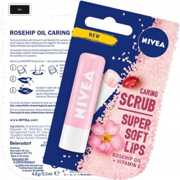 NIVEA PEELING DO UST PIELĘGNUJĄCY DZIKA RÓŻA