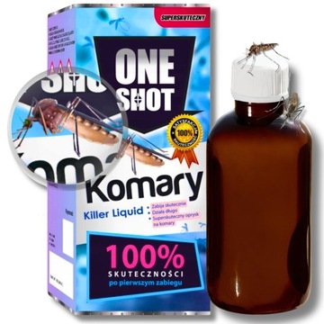 PREPARAT NA KOMARY OPRYSK NA KOMARY SILNY KONCENTRAT NA KOMARY 100ML NA 10L