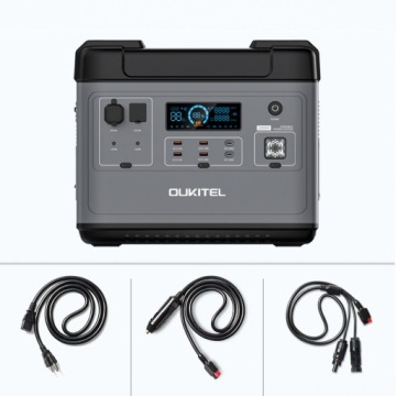 ПОРТАТИВНАЯ ЭЛЕКТРОСТАНЦИЯ 625000 мАч, 2000 Вт, ИБП-ГЕНЕРАТОР PD100W OUKITEL P2001E