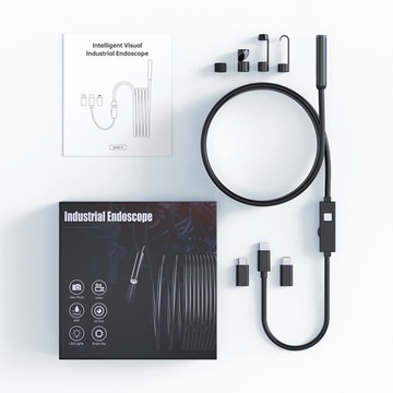 ЭНДОСКОПНАЯ МАСТЕРСКАЯ ИНСПЕКЦИОННАЯ КАМЕРА ANDROID iOS 5 м 1920P HD 8 светодиодов 7,9 мм