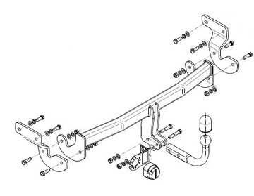 HYUNDAI I40 SEDAN 2011-19 ZAŘÍZENÍ(HÁK) HOLOWNICZY+MODUL7/13