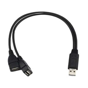 USB 2.0 A 1 Male to 2 Dual Female Data Hub USB Charging Power Y Splitter Ca