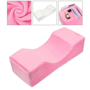Подушка для ресниц Мягкая косметическая подушка из пены для шеи для домашнего макияжа Розовая