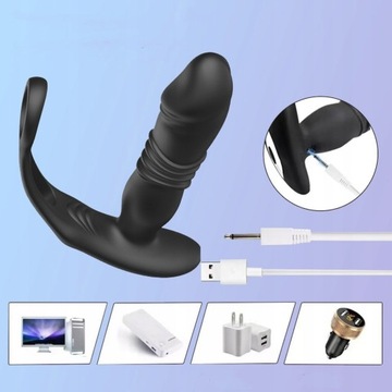 MASAZERY PROSTATY Z PIERŚCIENIEM 12 FUNKCJAMI