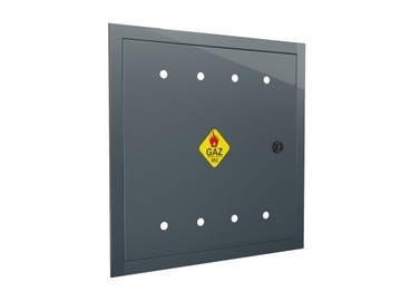 DRZWICZKI REWIZYJNE 50x50 GRAFIT SKRZYNKA GAZOWA