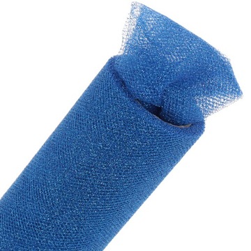 BROKATOWY TIUL NA ROLCE TUTU 15CM 9M GRANATOWY