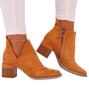 ЖЕНСКИЕ ЗАМШЕВЫЕ БОТИНКИ С ВЫРЕЗОМ