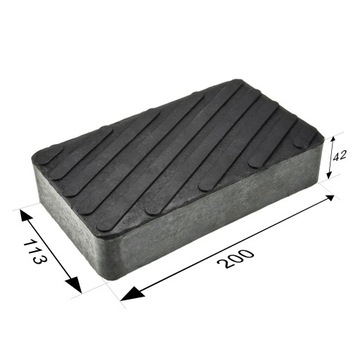 ПОДЪЕМНИК РЕЗИНОВЫЙ КИРПИЧ РЕЗИНОВЫЙ КУБ ДЛЯ ПОДЪЕМНИКА 200X113X42MM - STIX