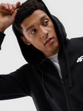 BLUZA DRESOWA MĘSKA 4F ROZPINANA Z KAPTUREM BAWEŁNIANA SPORTOWA LIMITOWANA