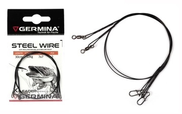 2x PRZYPON STALOWY X-LEADER 7x7 GERMINA -12kg/30cm