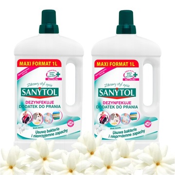 2X SANYTOL do Płukania i Dezynfekcji Prania 2L