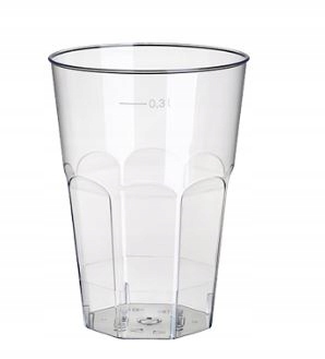 Szklanki jednorazowe Latte Macchiato PS 0,3l 30szt