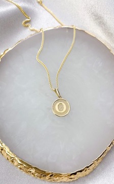 УНИКАЛЬНЫЙ ЗОЛОТОЙ КУЛОН, МЕДАЛЬ, БУКВА O 585