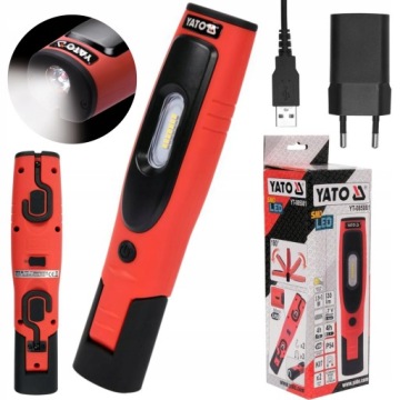 ЛАМПА ДЛЯ МАСТЕРСКОЙ YATO АККУМУЛЯТОРНЫЙ ФАКЕЛ 3,5 Вт SMD 330LM HAKI YT-085081