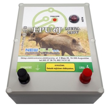 Elektryzator pastuch ogrodzeniowy EPU 6J MEGA 230V