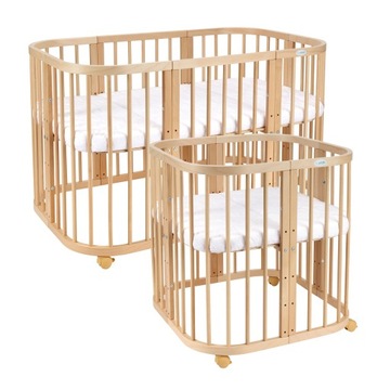 Waldin Łóżeczko 7w1 z materacem NATURAL