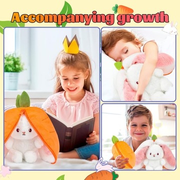 ПЛЮШЕВАЯ ИГРУШКА-МАСКОТ УШКИ КРОЛИКА-МОРКОВКИ 2в1 ЗАЯЦ В МОРКОВКЕ 25 СМ