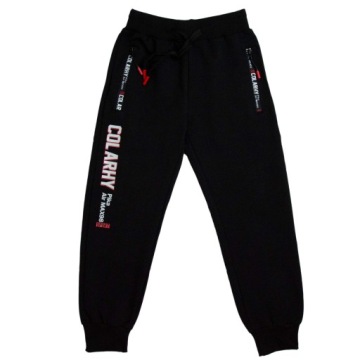 SPODNIE dla chłopca DRESOWE COLARHY czarne 116