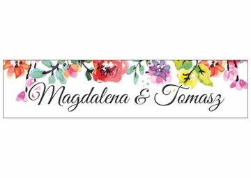 Tablice Ślubne z Imionami dekoracja auta Wesele