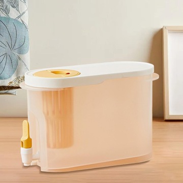 Диспенсер для воды с листовым фильтром и краном для дома, желтый