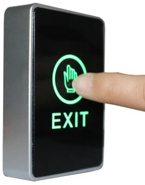 NATYNK PRZYCISK WYJŚCIA EXIT OTWARCIA DRZWI LED FURTKA BRAMA DOMOFON CZARNY