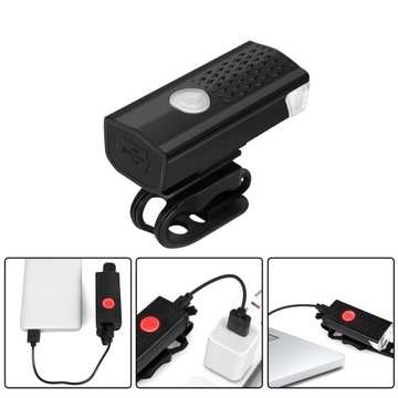 СВЕТОДИОДНАЯ ПЕРЕДНЯЯ ВЕЛОСИПЕДНАЯ ЛАМПА USB ALOGY LIGHTING