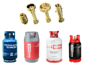 ADAPTERY LPG Zestaw adapterów LPG do butli GasBank