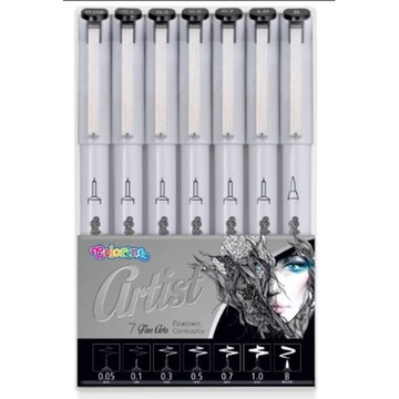 Профессиональные линеры для рисования, 7 размеров: от 0,05 до 1,0 мм и B.