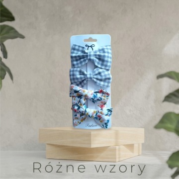ZESTAW SPINKI 4 SZT DUŻE KOKARDY, SPINKA DO WŁOSÓW