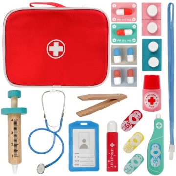 Montessori Medic Kids Stetoskop Sada malého lékaře ze dřeva