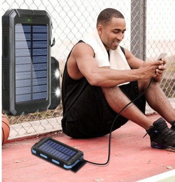 MOCNY PANCERNY POWERBANK SOLARNY TURYSTYCZNY 20000