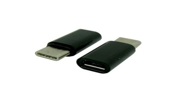 Adapter micro USB / TYP C czarny