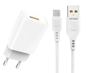 СЕТЕВОЕ ЗАРЯДНОЕ УСТРОЙСТВО QC 2,4 А + КАБЕЛЬ MICRO USB 1 М