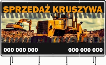 BANER REKLAMOWY 130x80cm projekt gratis różne wzory SPRZEDAŻ KRYSZYWA