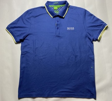 Hugo Boss GREEN HB Modern Fit NIEBIESKIE ORYGINALNE POLO rozmiar XL