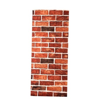 3D Retro Brick Stone Wall Paper Backdrop Brown