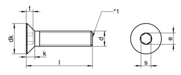 M3X12 ВИНТ С ШЕСТИГРАННОЙ ГОЛОВКОЙ ИЗ НЕРЖ. НЕРЖ., КОНИЧЕСКИЙ, 21ST