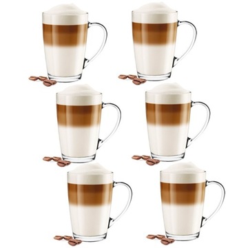 KUBKI DO KAWY LATTE 300 ML MACCHIATO ZESTAW 6 SZT