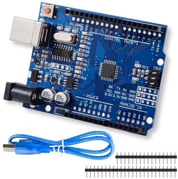 Moduł Atmel ATmega328 CH340 zgodny z Arduino UNO R3 + kabel USB + piny