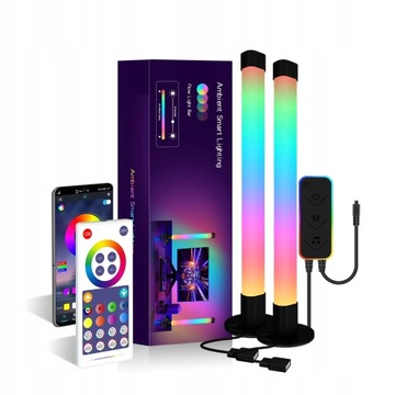 2 szt. lampa podłogowa RGB LED nastrojowe światło