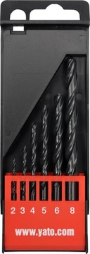 Wiertła do metalu HSS 2-8 mm kpl 6 szt - Yato A5M