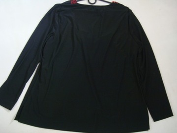 CZARNA lejąca bluzka z wstawką POMPQQS r.46