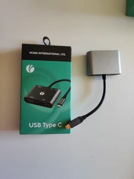 Адаптер Tradebit 6307 USB-C с HDMI и VGA O48