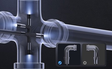 ИНСПЕКЦИОННАЯ КАМЕРА С ПОДВИЖНЫМ ВРАЩАЮЩИМСЯ ГОЛОВКОЙ ЭНДОСКОПОМ 360° 8 мм 2M 8LED CE