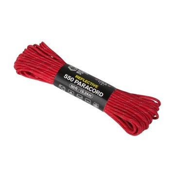 Linka 550 Paracord Reflective (50ft) - Czerwona